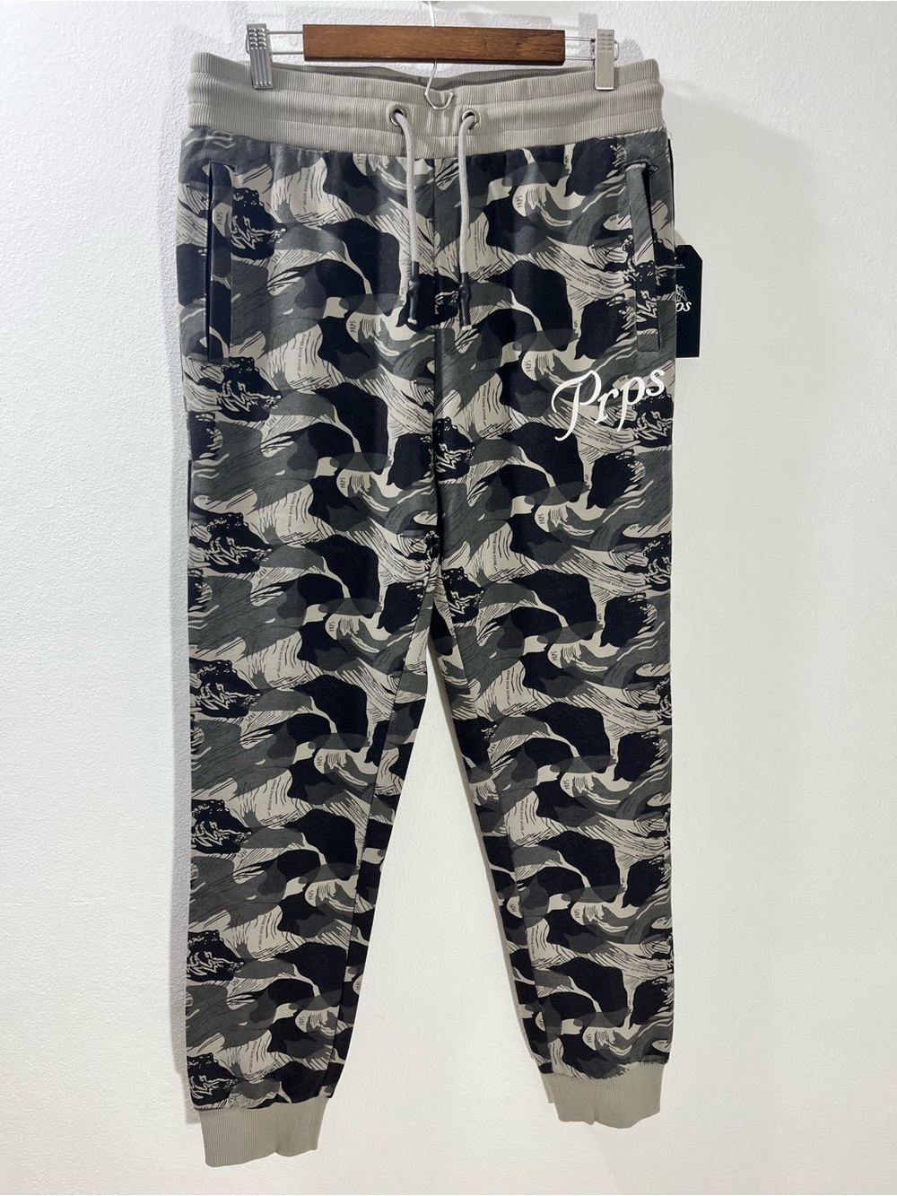 PRPS Camo Sweat Pants Size Large Heavyweight 100% Cotton Japanese Men's Joggers